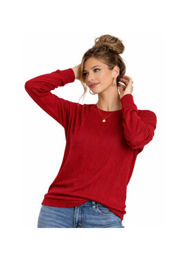 Women’s Long Sleeve Lightweight Sweater – Laishen – Red – Size XL – NWT